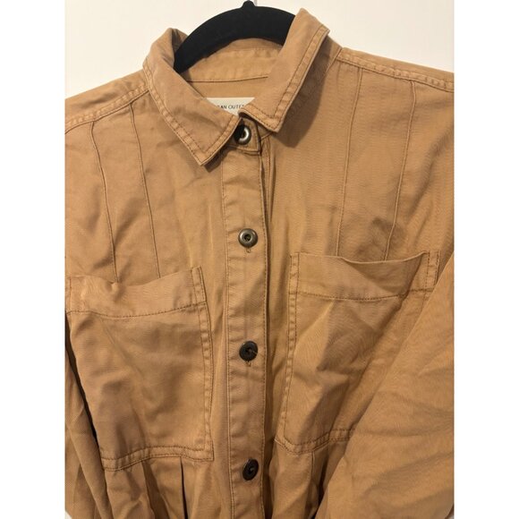 UO Button-Down Women’s S-P Tan Utility Dress W Belt Urban‎ Outfitters - Picture 3 of 11